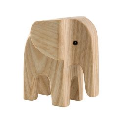 Tréstytta BABY ELEPHANT natur askur