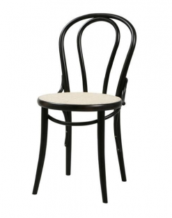 Stóll 18 black grain (B123) CANE