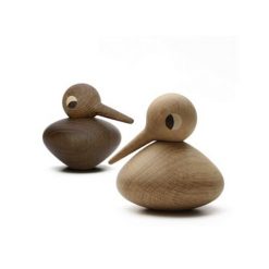 Tréstytta CHUBBY BIRD, ljós eik