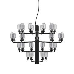 AMP CHANDELIER L Hengilampi, smoke/svart