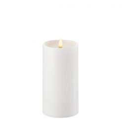 Batterískerti PILLAR W8 x H15 hvítt