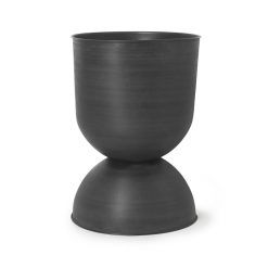 Blómapottur HOURGLASS L svartur