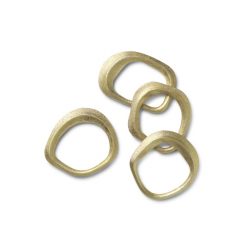Servíettuhringur FLOW 4/pk brass