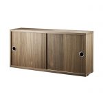 Skápur m/rennihurðum 78x20x37