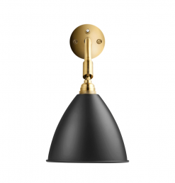 BL7 Vegglampi Ø16 brass, svartur