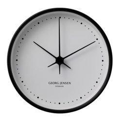 Veggklukka HK 22cm svört/hvít