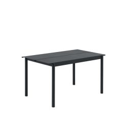 Borð LINEAR STEEL 140x75 svart