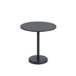 Borð LINEAR STEEL Ø70 H73 svart