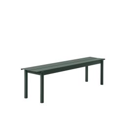 Bekkur LINEAR STEEL 170x34 dökkgrænn