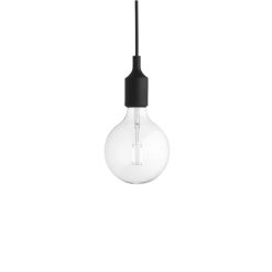 E27 Hengilampi svartur/LED