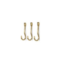 Snagi CURVATURE 3/pk, brass