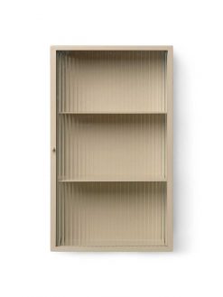 Skápur HAZE Reeded Glas, Cashmere