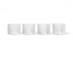 Glas RIPPLE LOW 4/pk glær