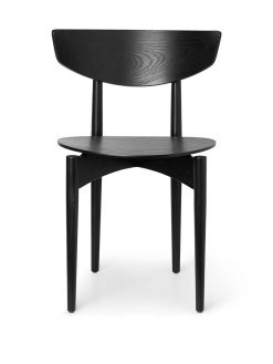 Stóll HERMAN DINING WOOD svartur