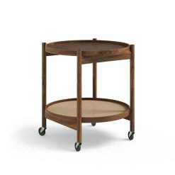 Bakkaborð Ø50 hnota/olía, beige/brúnt