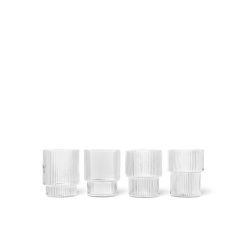 Glas RIPPLE 20cl 4/pk, Clear