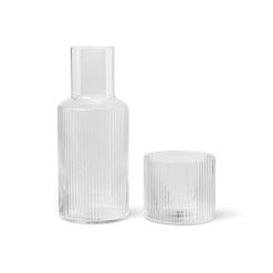 Karafla og glas RIPPLE S, clear