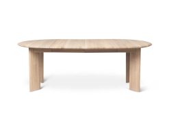 Borð BEVEL Ø117-217 white stained oak