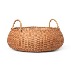 Tágakarfa lág Ø60 x H32 cm