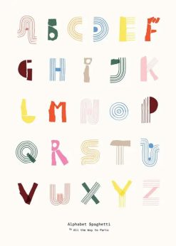 Plakat SPAGHETTI ALPHABET 50x70