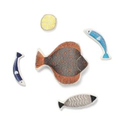 Leikföng FISH útsaumað 5 stk