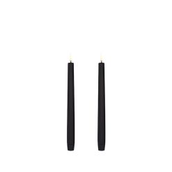 Batterískerti TAPER W2,3xH25 2/pk svart