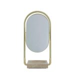 Borðspegill ANGUI gold/travertine