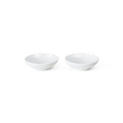 Skál 2/pk WHITE FLUTED 9cl