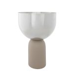 Blómapottur TORUS Ø17 H23 silver/taupe