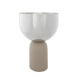Blómapottur TORUS Ø17 H23 silver/taupe