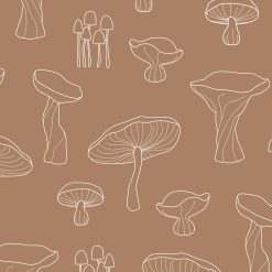 Servíettur FUNGI 33x33 hazelnut/white