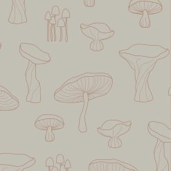 Servíettur FUNGI 33x33 sand/hazelnut