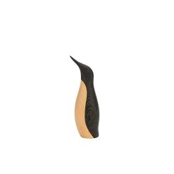 Tréstytta PENGUIN mini Natural & Black
