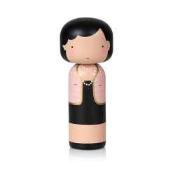 Tréstytta Kokeshi COCO in pink H14,5 cm