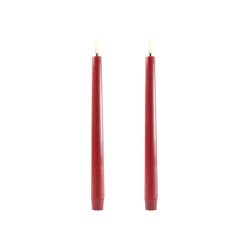 Batterískerti Carmine Red W2,3xH25 2/pk
