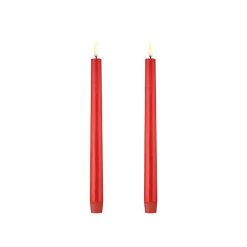 Batterískerti Red W2,3 x H25 2/pk