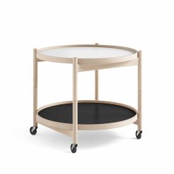 Bakkaborð Ø60 beyki, svart/hvítt