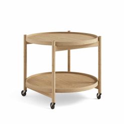 Bakkaborð Ø60 eik/olía, finer/finer