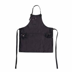 Svunta 5 POCKETS Slim fit, leður svört