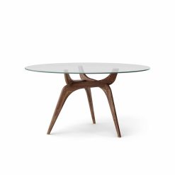 Borð TRIIIO Ø135 hnota/olía, brons plata