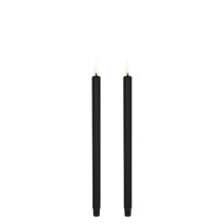 Batterískerti MINI W1,3xH25 2/pk svart