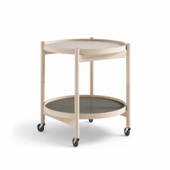 Bakkaborð Ø50 beyki, lj.grá/dökkgrá