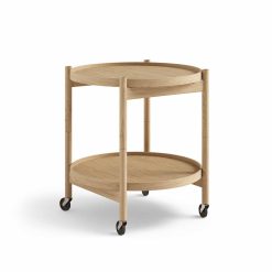 Bakkaborð Ø50 eik, finer/finer