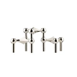 Kertastjaki STOFF Nagel 3/pk chrome