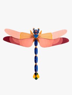 Pappírsdýr PINK DRAGONFLY
