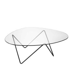 Borð PEDRERA COFFEE 106x86 Transp Glass