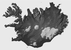Plakat ArtMap Grayscale 50x70