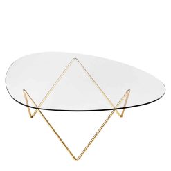 Borð PEDRERA COFFEE 106x86 Transp Glass
