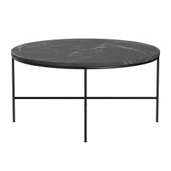 Borð PLANNER Ø80 H40, marmari/charcoal