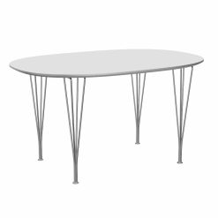 Borð SUPER ELLIPSE 135x90 H72, hvítt